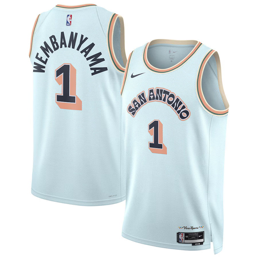 Victor Wembanyama San Antonio Spurs 2024/2025 Nike Swingman City Jersey - Light Blue