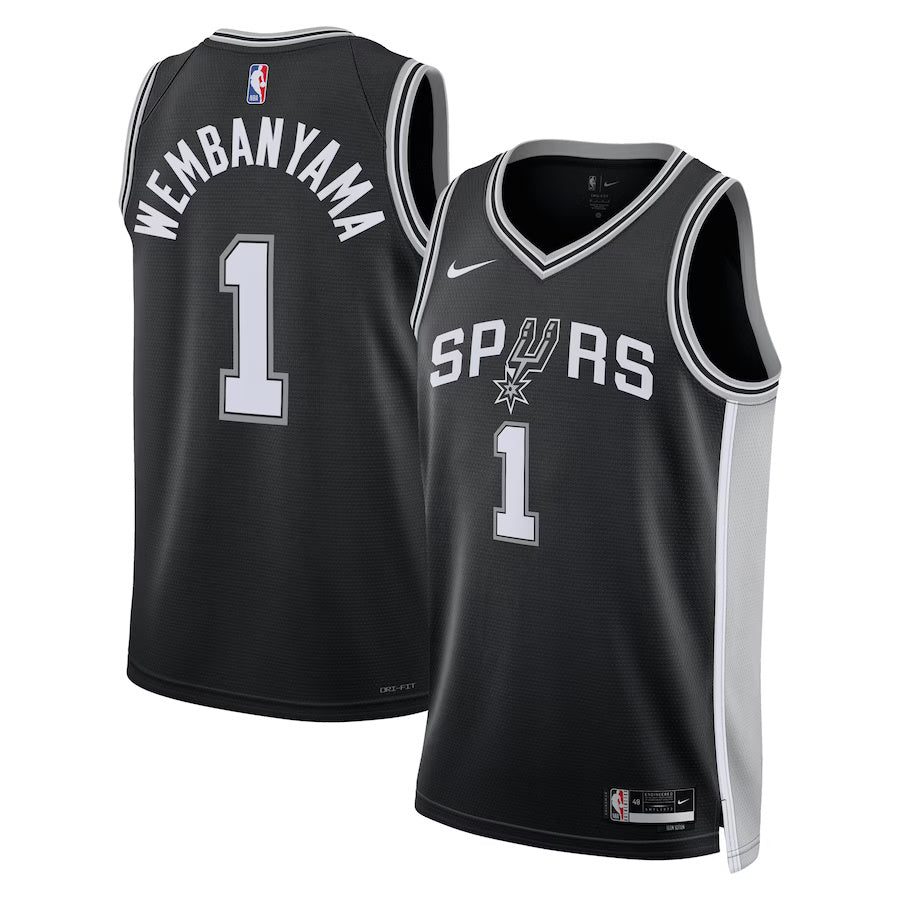 Victor Wembanyama San Antonio Spurs Nike Swingman Icon Jersey - Black