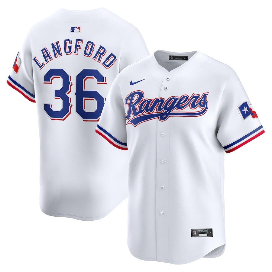 Wyatt Langford Texas Rangers Nike Home Replica Player Jersey - White