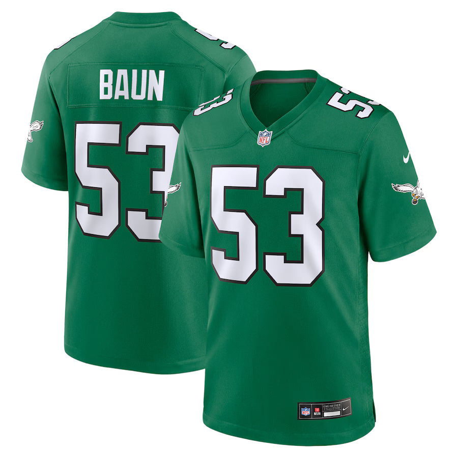 Zack Baun Philadelphia Eagles Nike Alternate Game Player Jersey - Kelly Green