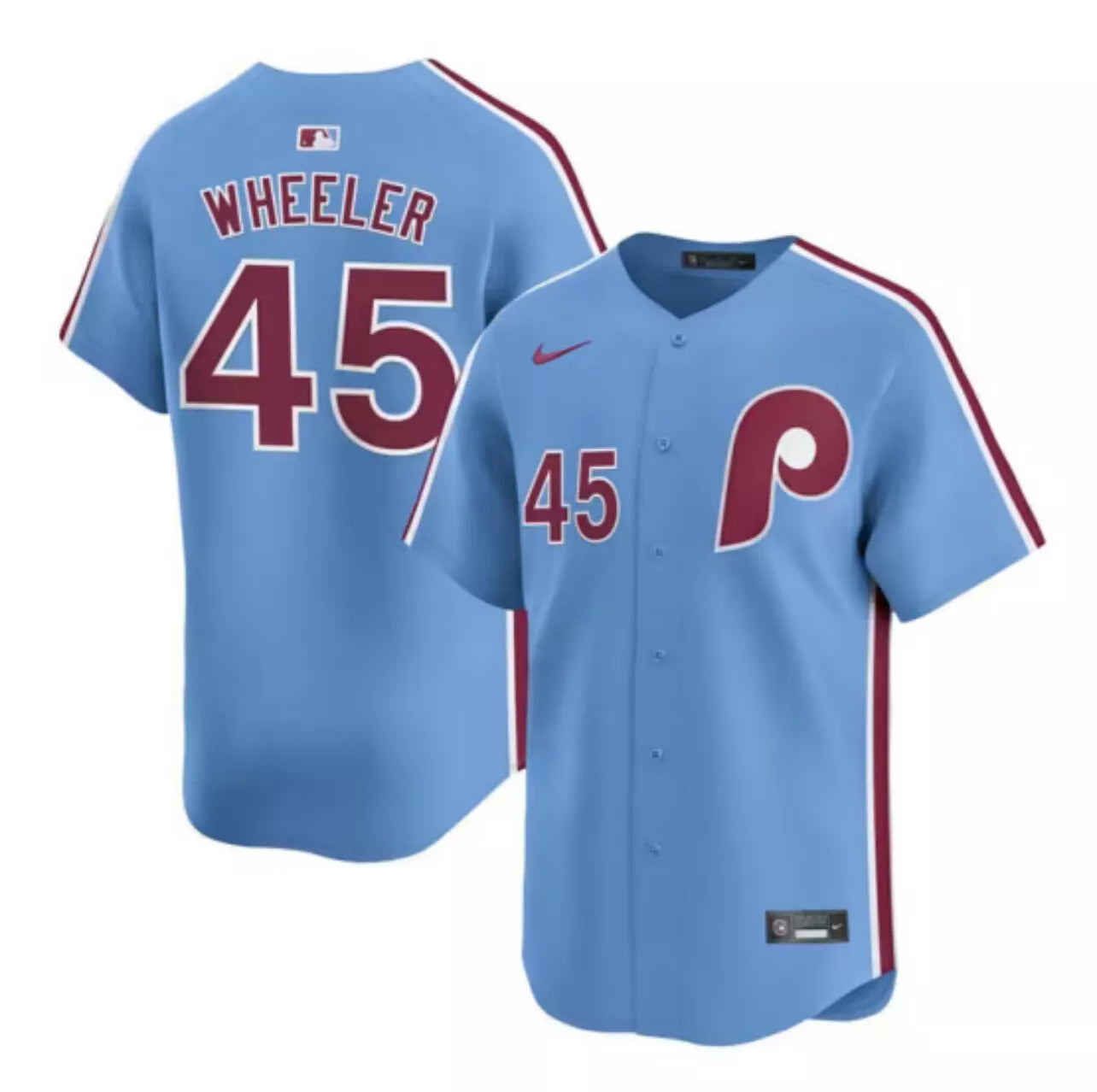 Zack Wheeler Philadelphia Phillies Nike Alternate Limited Player Jersey - Light Blue