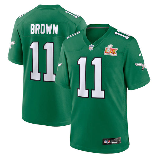 A.J. Brown Philadelphia Eagles Nike Super Bowl LIX Alternate Game Player Jersey - Kelly Green