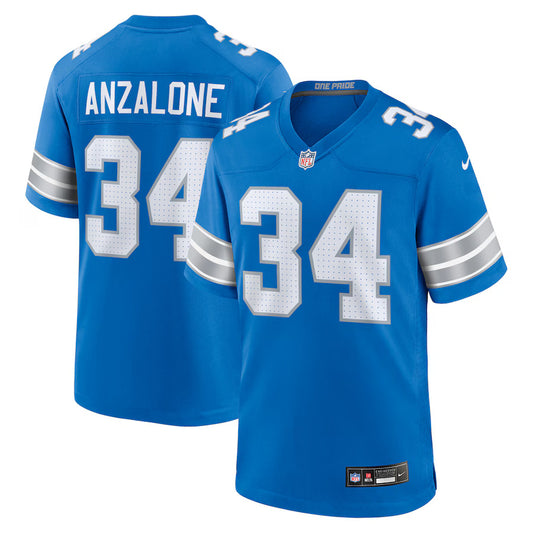Alex Anzalone Detroit Lions Nike Game Player Jersey - Blue