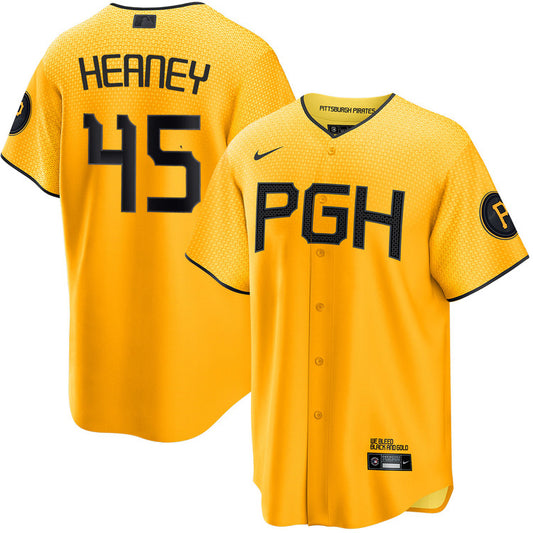 Andrew Heaney Pittsburgh Pirates Nike City Connect Limited Player Jersey - Gold