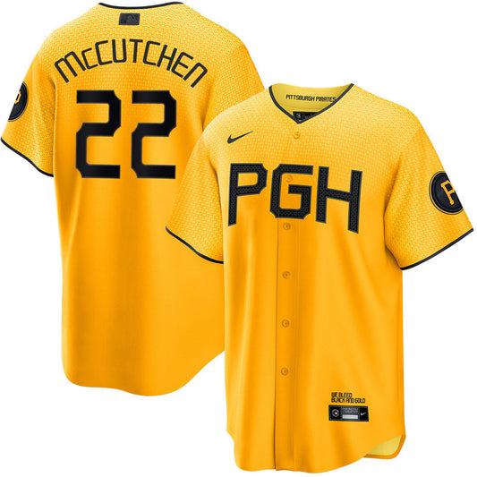 Andrew McCutchen Pittsburgh Pirates Nike City Connect Limited Player Jersey - Gold