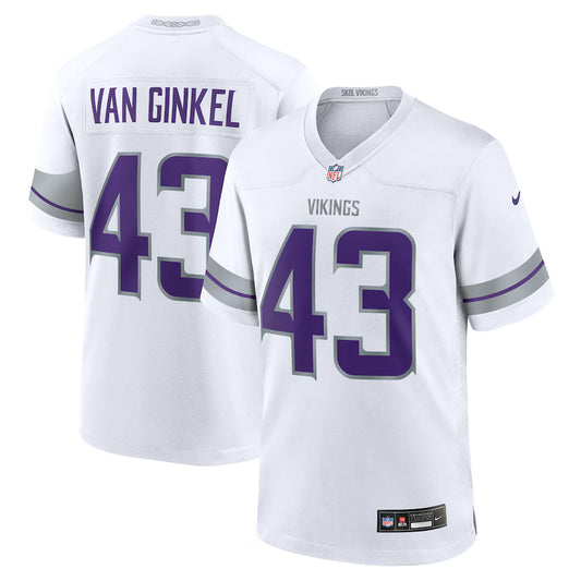 Andrew Van Ginkel Minnesota Vikings Nike Alternate Game Player Jersey - White