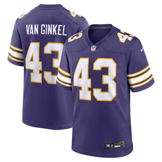 Andrew Van Ginkel Minnesota Vikings Nike Classic Game Player Jersey - Purple