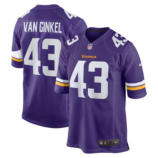Andrew Van Ginkel Minnesota Vikings Nike Game Player Jersey - Purple