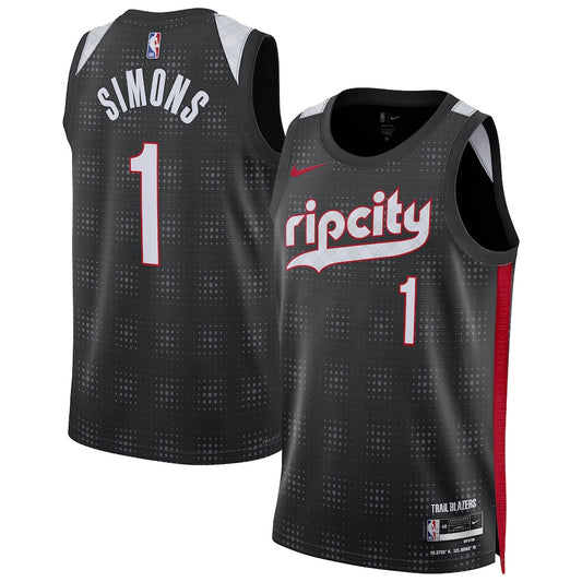 Anfernee Simons Portland Trail Blazers 2024/2025 Nike Swingman City Jersey - Black