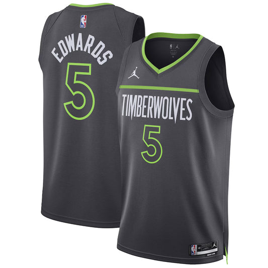 Anthony Edwards Minnesota Timberwolves Nike Swingman Statement Jersey - Charcoal