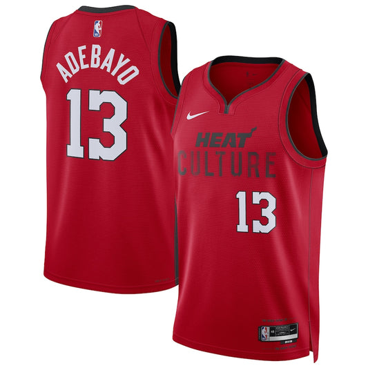 Bam Adebayo Miami Heat 2024/2025 Nike Swingman City Jersey - Red