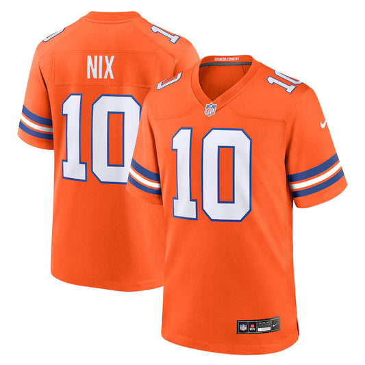 Bo Nix Denver Broncos Nike 1977 Throwback Game Player Jersey - Orange