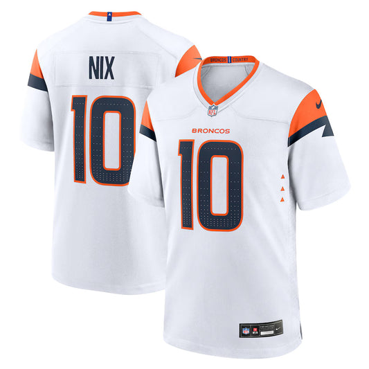 Bo Nix Denver Broncos Nike Game Player Jersey - White