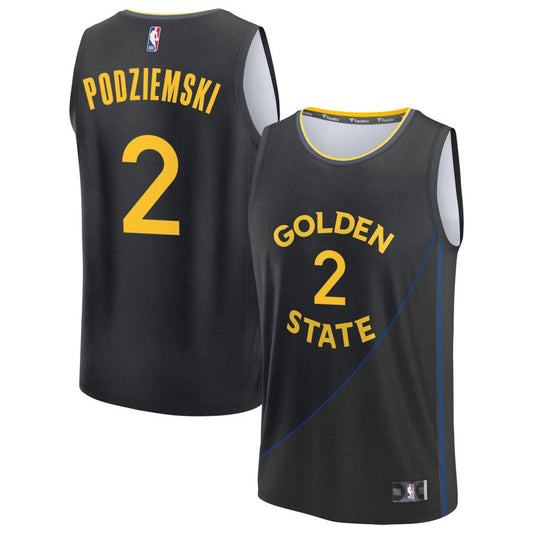Brandin Podziemski Golden State Warriors Nike Swingman Statement Jersey - Black
