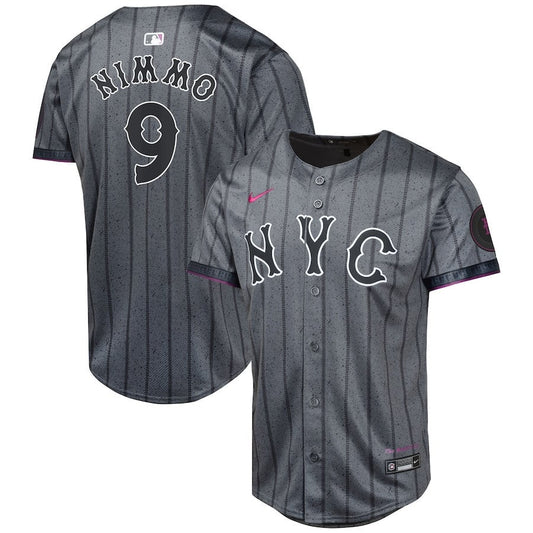 Brandon Nimmo New York Mets 2024 Nike City Connect Limited Player Jersey - Graphite