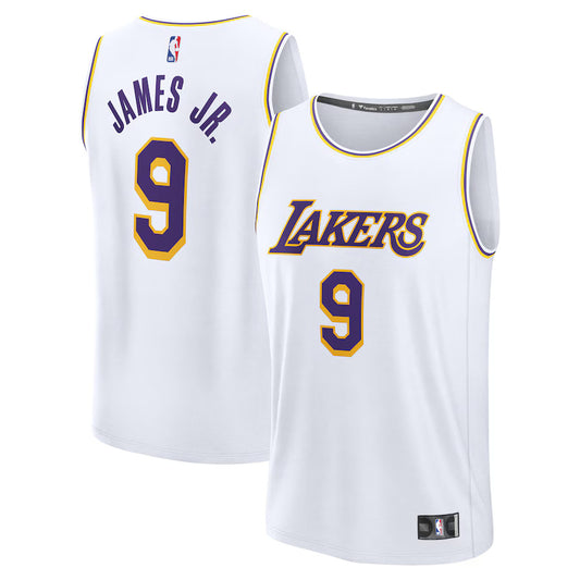 Bronny James Jr. Los Angeles Lakers Nike Swingman Association Jersey - White