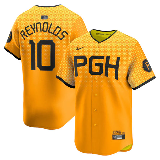Bryan Reynolds Pittsburgh Pirates Nike City Connect Limited Player Jersey - Gold
