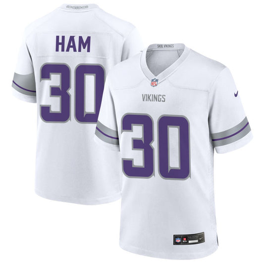 C.J. Ham Minnesota Vikings Nike Alternate Game Player Jersey - White