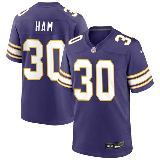 C.J. Ham Minnesota Vikings Nike Classic Game Player Jersey - Purple