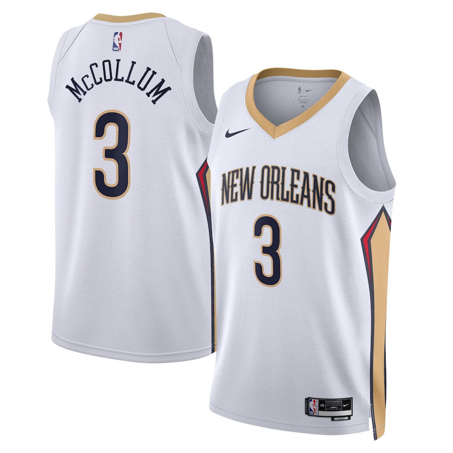 CJ McCollum New Orleans Pelicans Nike Swingman Association Jersey - White