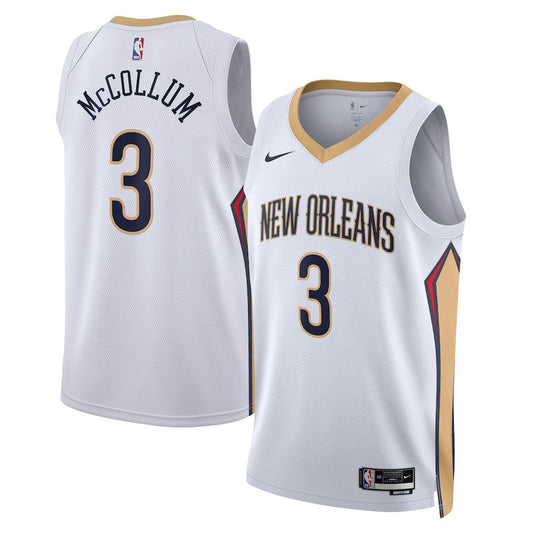 CJ McCollum New Orleans Pelicans Nike Swingman Association Jersey - White