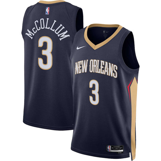 CJ McCollum New Orleans Pelicans Nike Swingman Icon Jersey - Navy