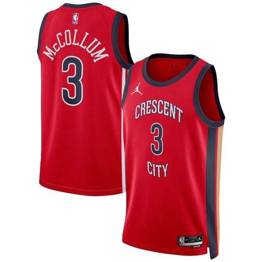 CJ McCollum New Orleans Pelicans Nike Swingman Statement Jersey - Red