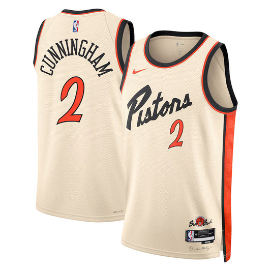 Cade Cunningham Detroit Pistons 2024/2025 Nike Swingman City Jersey - Bone
