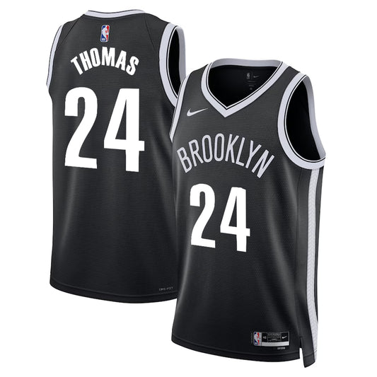 Cam Thomas Brooklyn Nets Nike Swingman Icon Jersey - Black