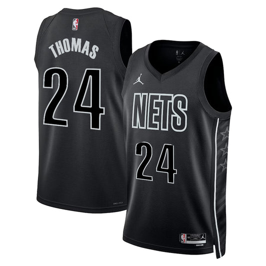 Cam Thomas Brooklyn Nets Nike Swingman Statement Jersey - Black