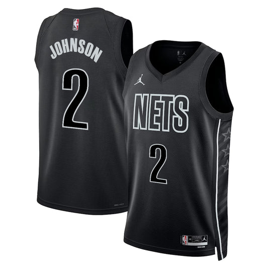 Cameron Johnson Brooklyn Nets Nike Swingman Statement Jersey - Black