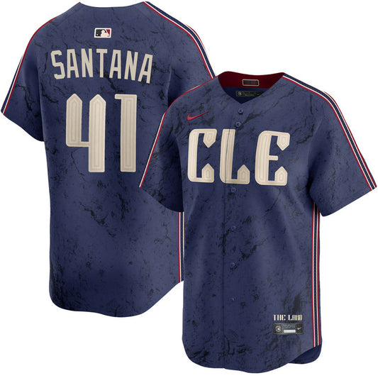 Carlos Santana Cleveland Guardians Nike City Connect Limited Player Jersey - Navy