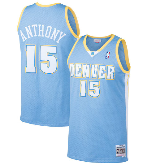 Carmelo Anthony Denver Nuggets Throwback Player Jersey - Light Blue