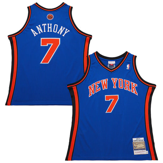 Carmelo Anthony New York Knicks Throwback Player Jersey - Blue