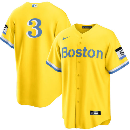 Ceddanne Rafaela Boston Red Sox Nike City Connect Limited Player Jersey - Gold/Light Blue