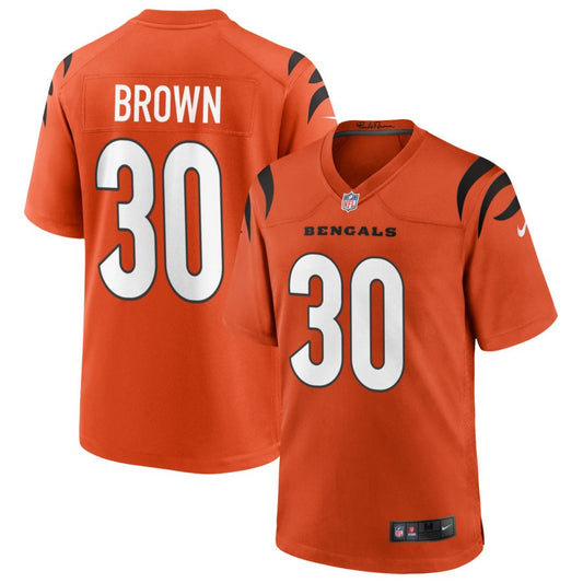 Chase Brown Cincinnati Bengals Nike Alternate Game Player Jersey - Orange