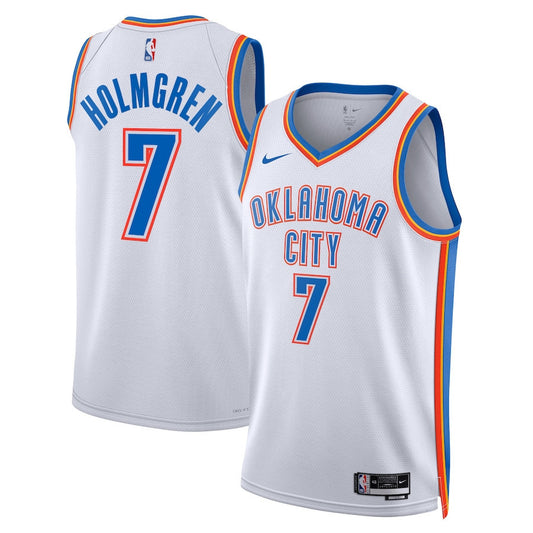 Chet Holmgren Oklahoma City Thunder Nike Swingman Association Jersey - White