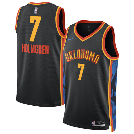 Chet Holmgren Oklahoma City Thunder 2024/2025 Nike Swingman City Jersey - Black