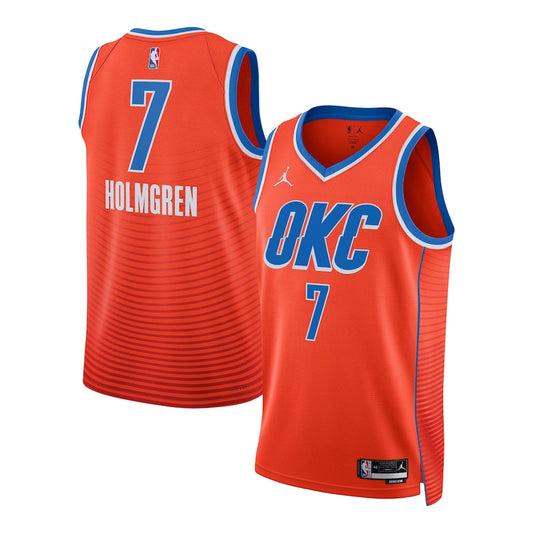 Chet Holmgren Oklahoma City Thunder Nike Swingman Statement Jersey - Orange