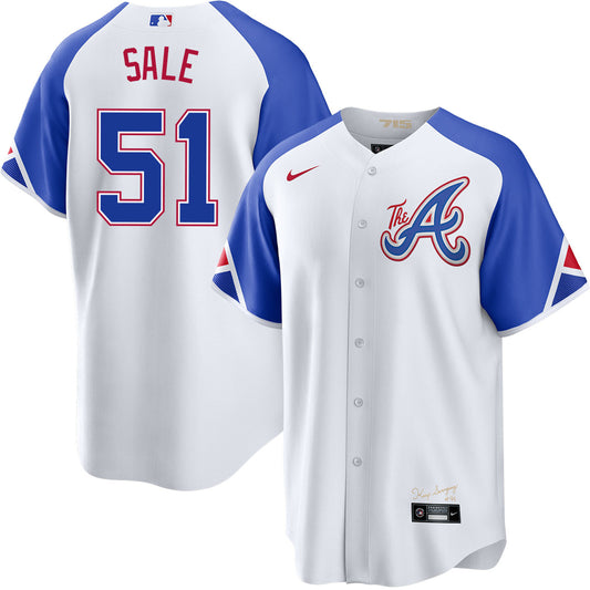 Chris Sale Atlanta Braves 2023 Nike City Connect Limited Player Jersey - White