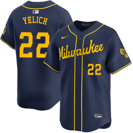 Christian Yelich Milwaukee Brewers Nike Alternate Limited Player Jersey - Navy