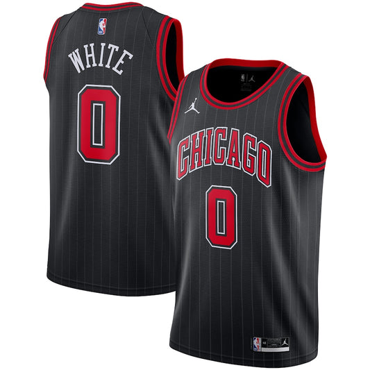 Coby White Chicago Bulls Nike Swingman Statement Jersey - Black