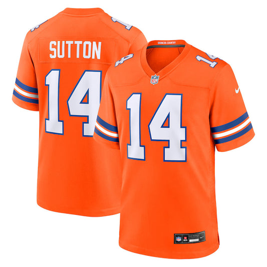 Courtland Sutton Denver Broncos Nike 1977 Throwback Game Player Jersey - Orange
