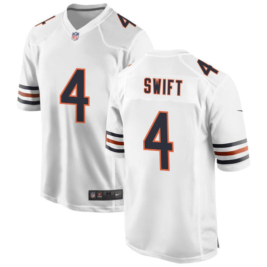 D'Andre Swift Chicago Bears Nike Game Player Jersey - White