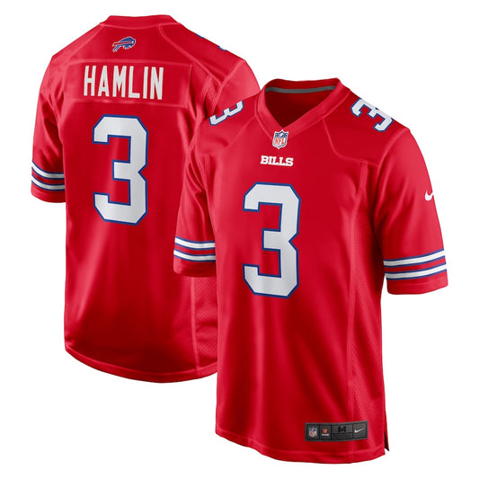Damar Hamlin Buffalo Bills Nike Alternate Game Player Jersey - Red