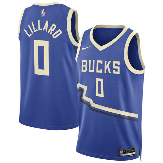 Damian Lillard Milwaukee Bucks 2024/2025 Nike Swingman City Jersey - Royal
