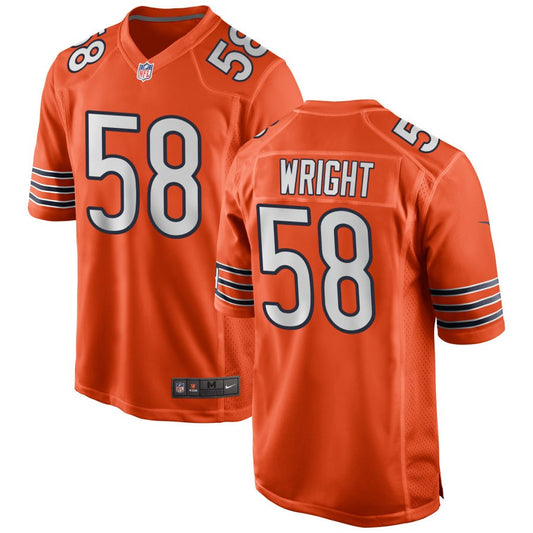 Darnell Wright Chicago Bears Nike Alternate Game Player Jersey - Orange