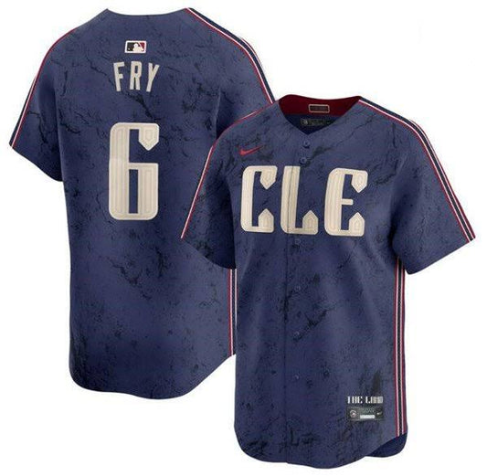 David Fry Cleveland Guardians 2024 Nike City Connect Limited Player Jersey - Navy