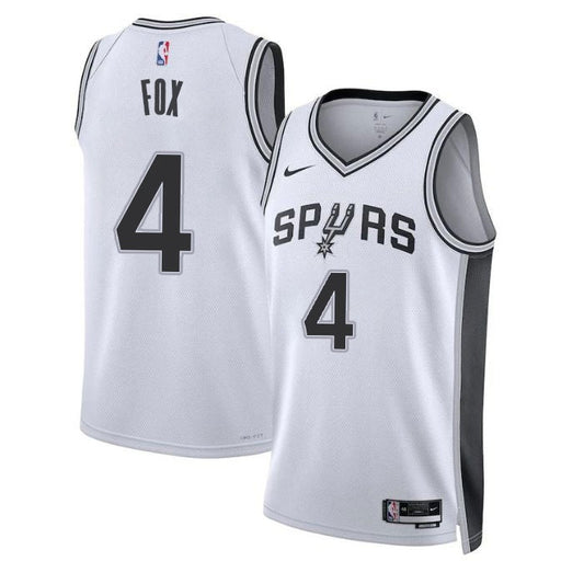 De'Aaron Fox San Antonio Spurs Nike Swingman Association Jersey - White