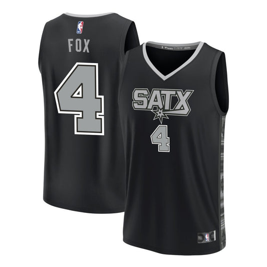 De'Aaron Fox San Antonio Spurs Nike Swingman Statement Jersey - Black